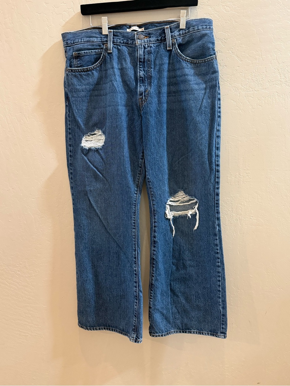 Levi's Blue Boot Cut Distressed Women's Jeans